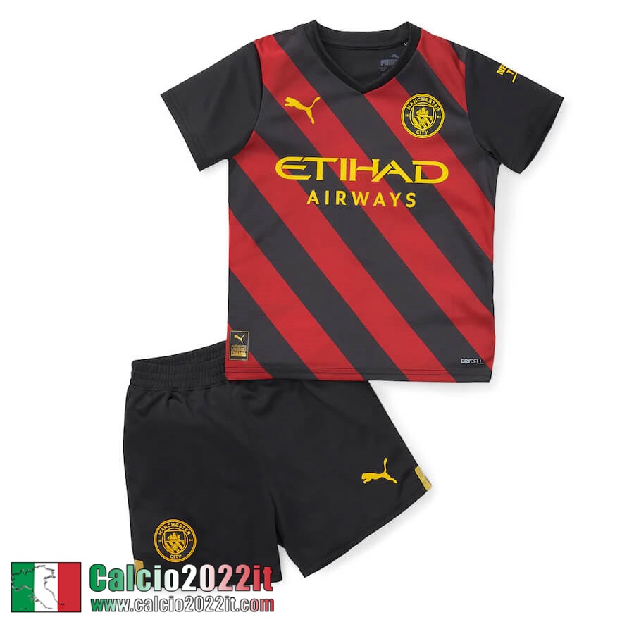 Maglia Calcio Manchester City Seconda Bambini 2022 2023