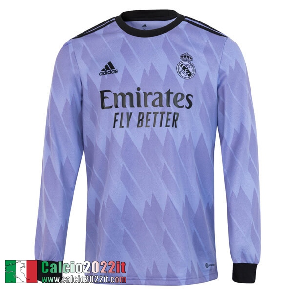 Maglia Calcio Real Madrid Seconda Uomo Manga Larga 2022 2023