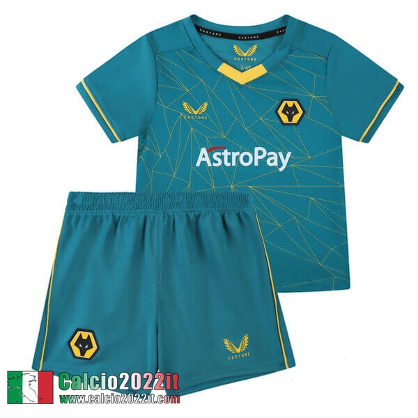 Maglia Calcio Wolverhampton Wanderers Seconda Bambini 2022 2023