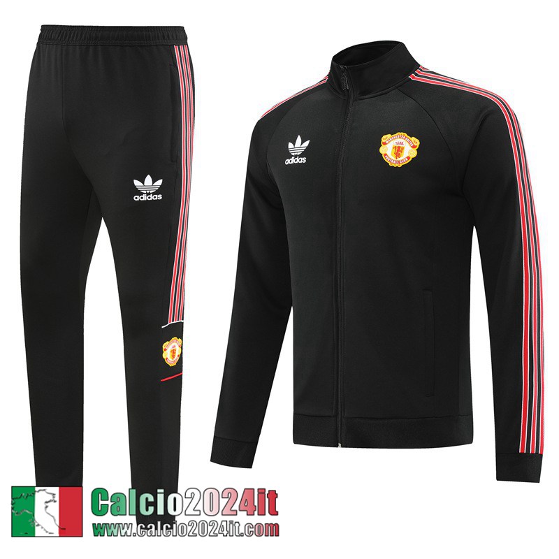 Manchester United Full Zip Giacca Nero Uomo 22 23 JK582