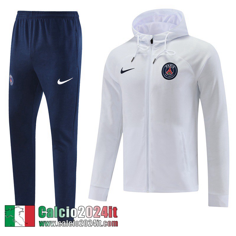 PSG Full Zip Giacca Bianco Uomo 22 23 JK596