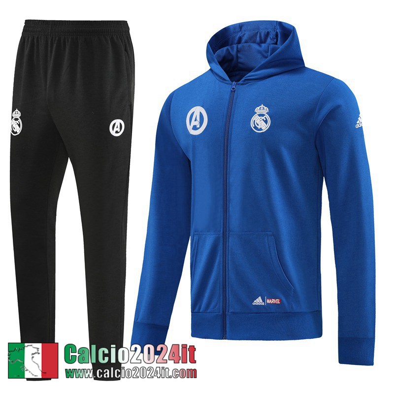 Real Madrid Full Zip Giacca blu Uomo 22 23 JK600