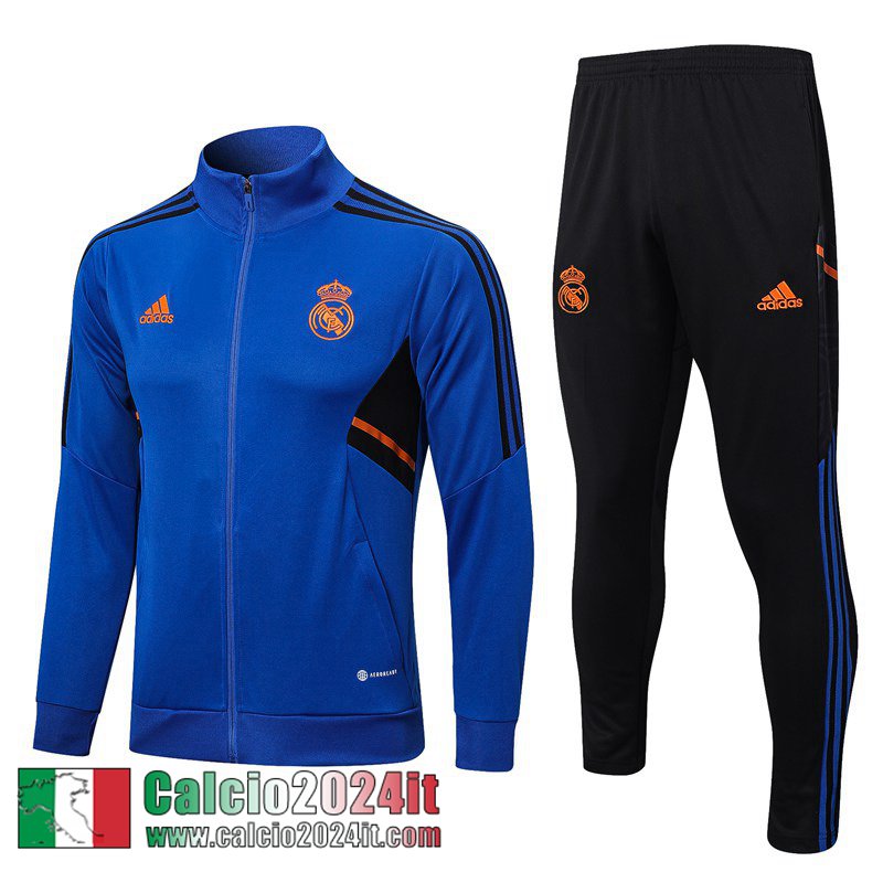 Real Madrid Full Zip Giacca blu Uomo 22 23 JK601