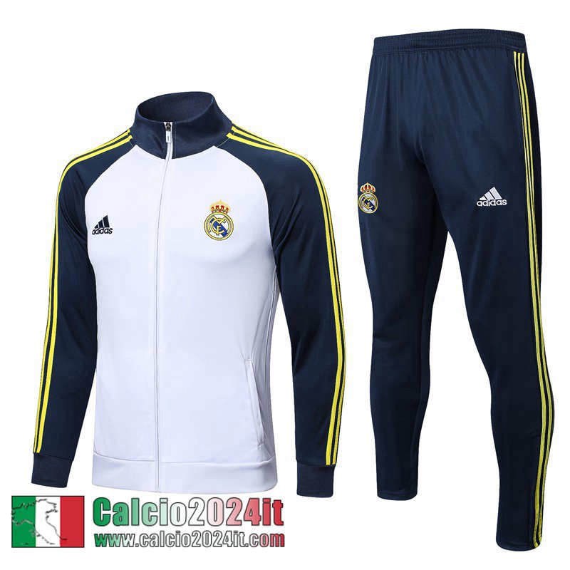 Real Madrid Full Zip Giacca Bianco Uomo 22 23 JK602