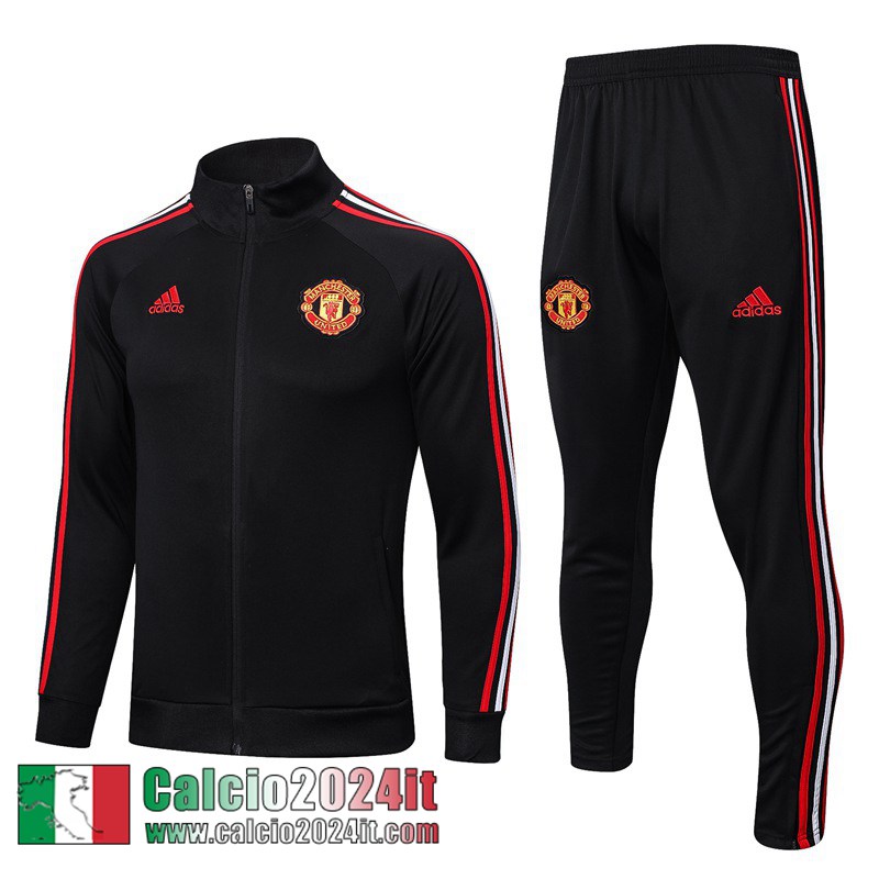 Manchester United Full Zip Giacca Nero Uomo 22 23 JK609