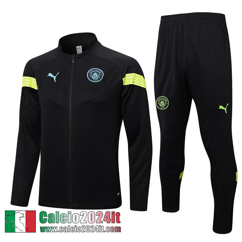 Manchester City Full Zip Giacca Nero Uomo 22 23 JK626