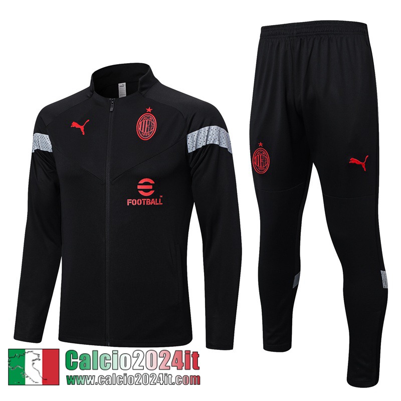 AC Milan Full Zip Giacca Nero Uomo 22 23 JK631