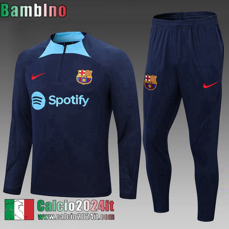 Barcellona Tute Calcio blu Bambini 22 23 TK492