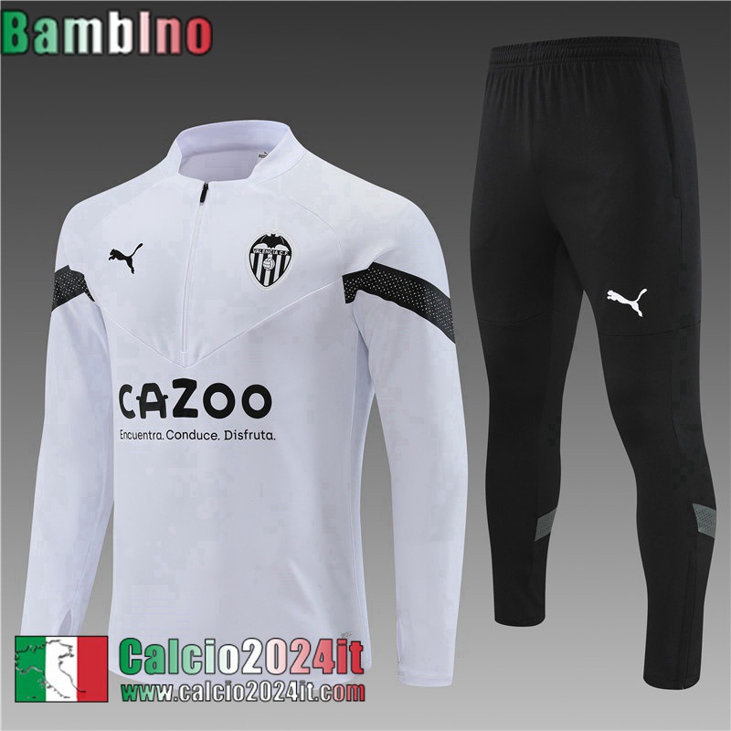 Valencia Tute Calcio Bianco Bambini 22 23 TK505