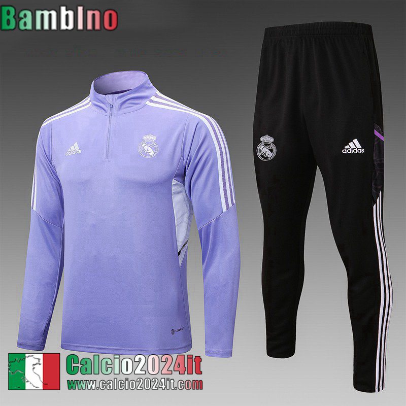 Real Madrid Tute Calcio Porpora Bambini 22 23 TK513