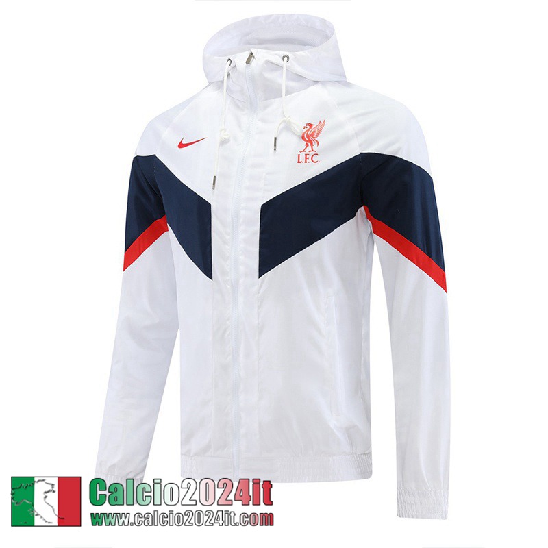 Liverpool Giacca a vento Cappuccio Bianco Uomo 22 23 WK203