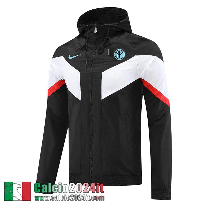 Inter Milan Giacca a vento Cappuccio Nero Uomo 22 23 WK227