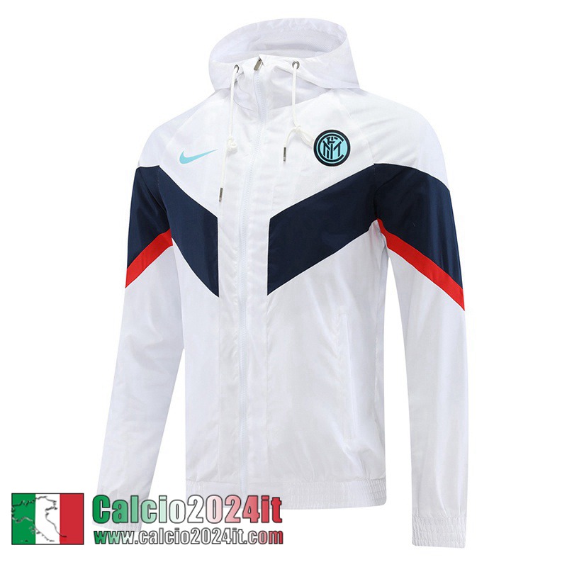 Inter Milan Giacca a vento Cappuccio Bianco Uomo 22 23 WK228