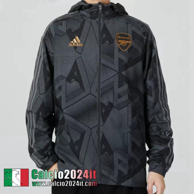 Arsenal Giacca a vento Cappuccio grigio Uomo 22 23 WK236