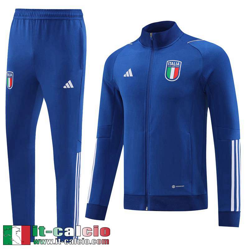 Full Zip Giacca Italie blu Uomo 2022 2023 JK646