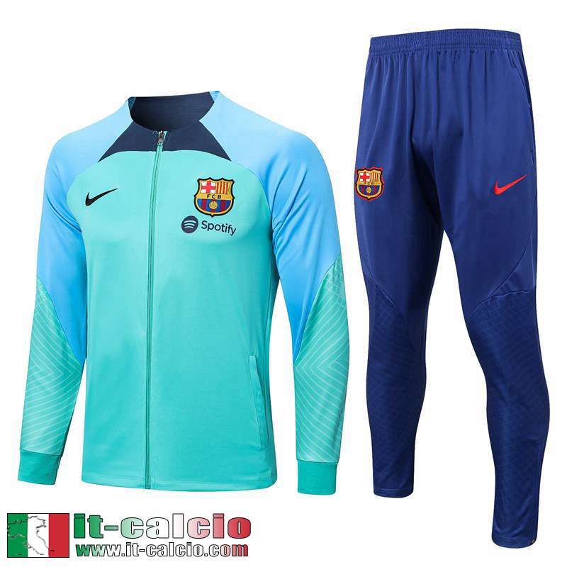 Full Zip Giacca Barcelone verde Uomo 2022 2023 JK663