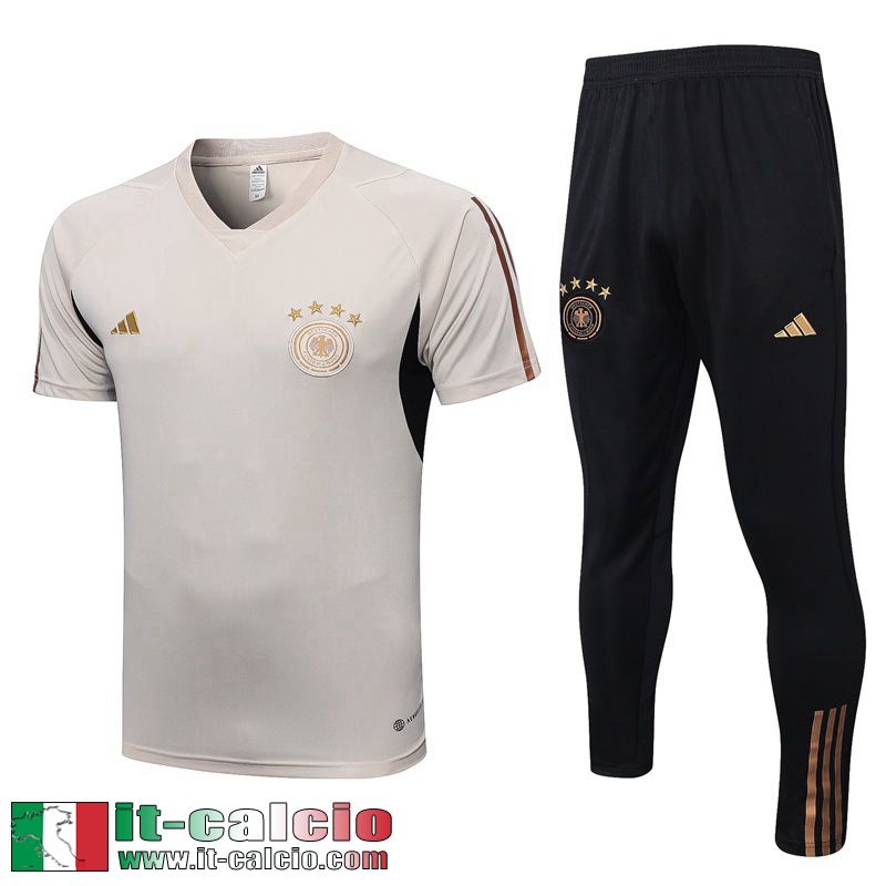 Tute Calcio T Shirt Allemagne grigio Uomo 2022 2023 TG636