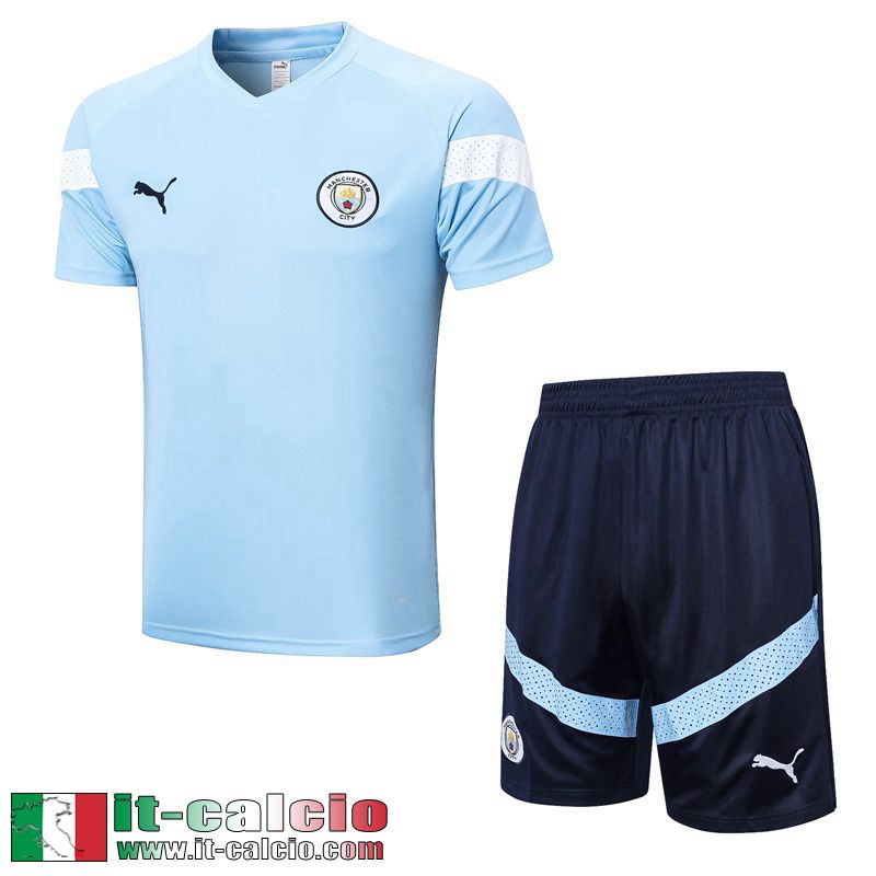 Tute Calcio T Shirt Manchester City azzurro Uomo 2022 2023 TG650