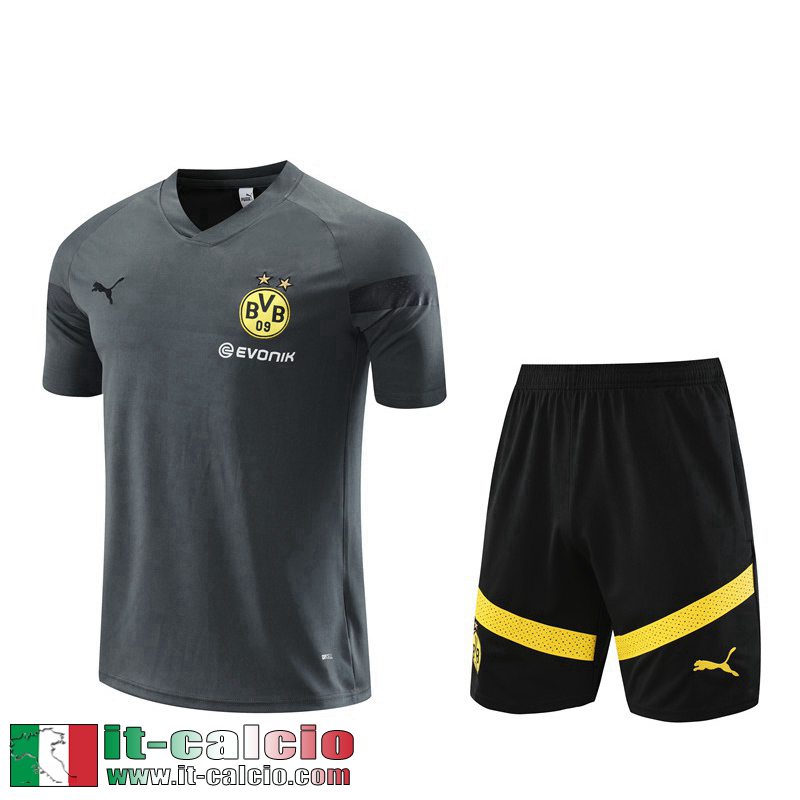 Tute Calcio T Shirt Dortmund grigio Uomo 2022 2023 TG655