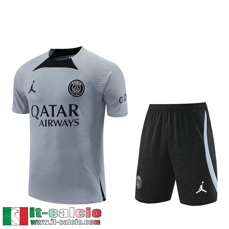 Tute Calcio T Shirt PSG grigio Uomo 2022 2023 TG663