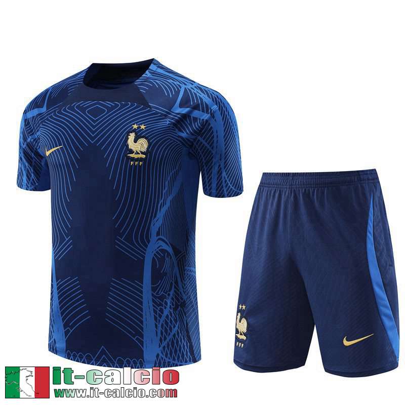 Tute Calcio T Shirt France blu Uomo 2022 2023 TG669