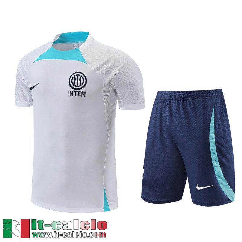 Tute Calcio T Shirt Inter Milan Bianco Uomo 2022 2023 TG674