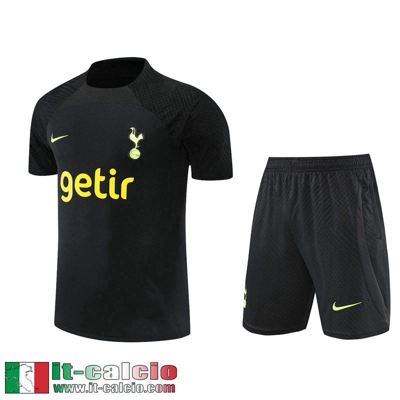 Tute Calcio T Shirt Tottenham Hotspur nero Uomo 2022 2023 TG683