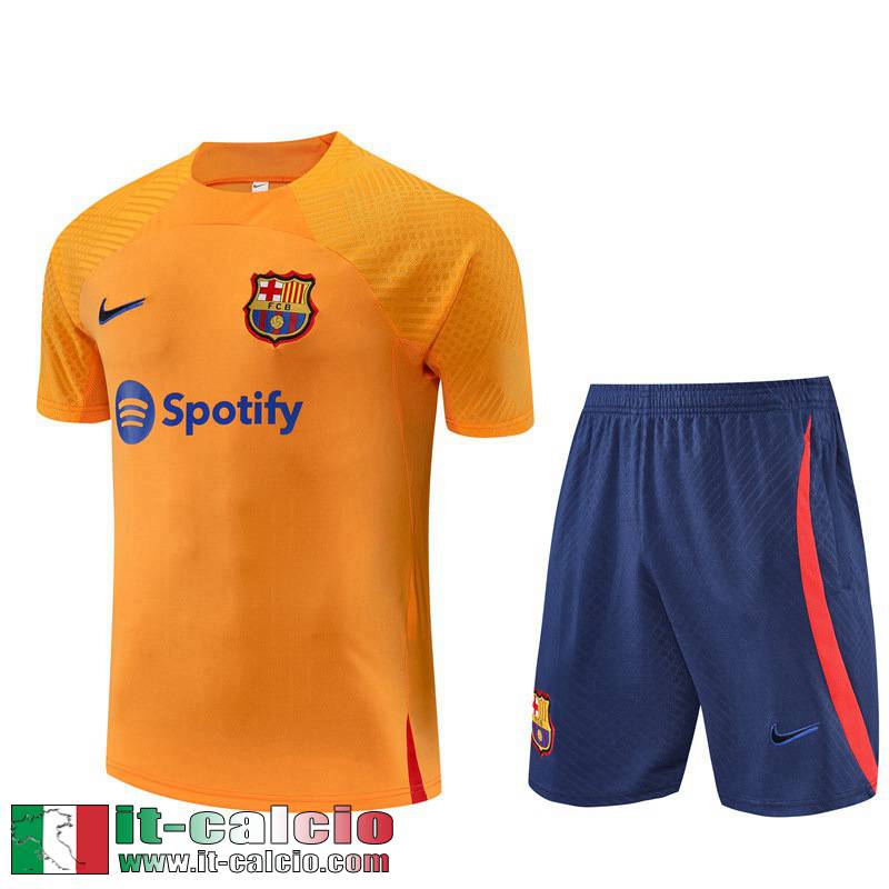 Tute Calcio T Shirt Barcelone arancia Uomo 2022 2023 TG696