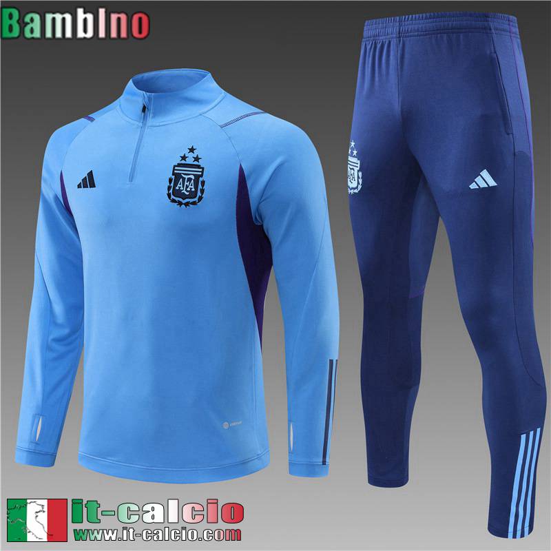 Tute Calcio Argentine cielo blu Bambini 2022 2023 TK533