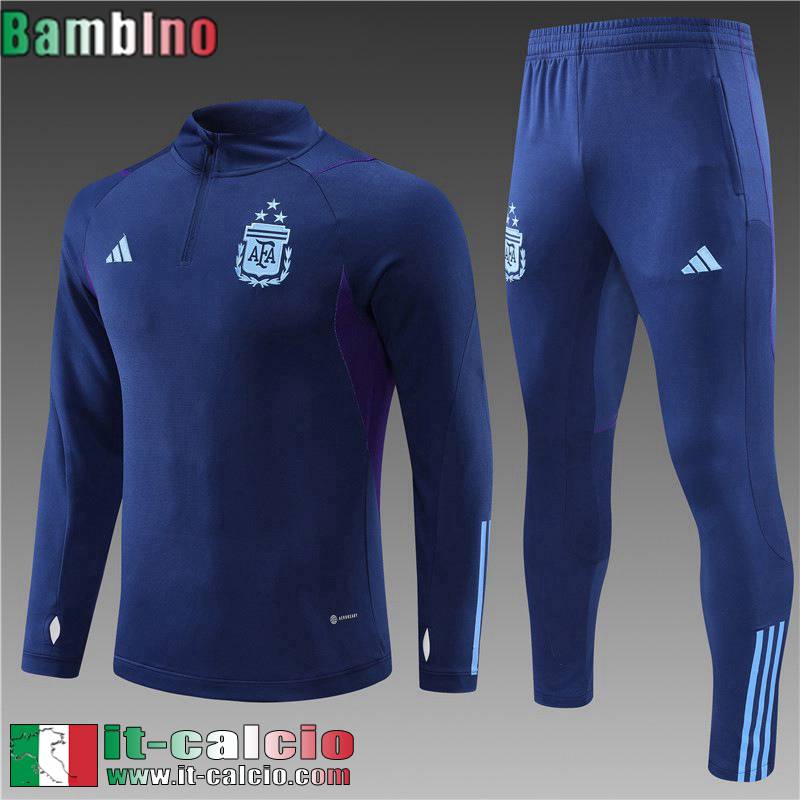 Tute Calcio Argentine blu navy Bambini 2022 2023 TK534