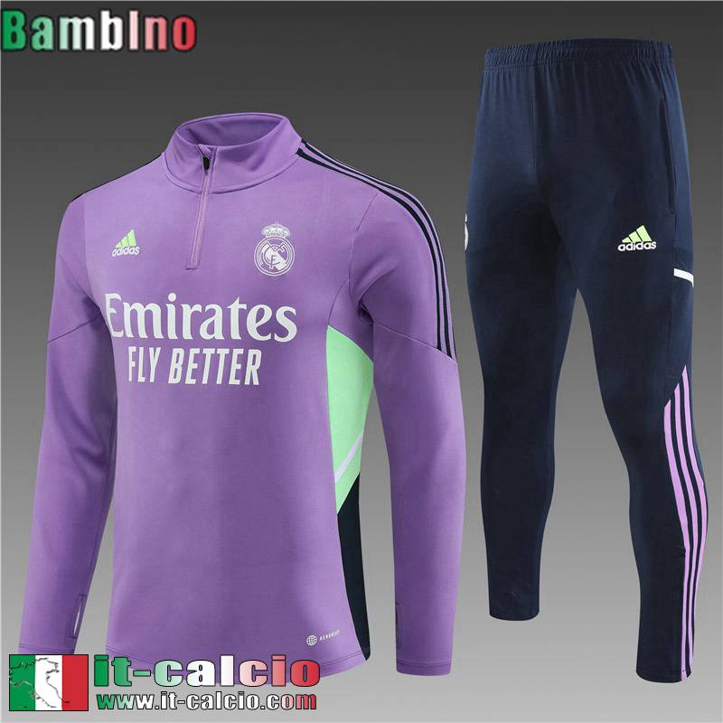 Tute Calcio Real Madrid Viola Bambini 2022 2023 TK539