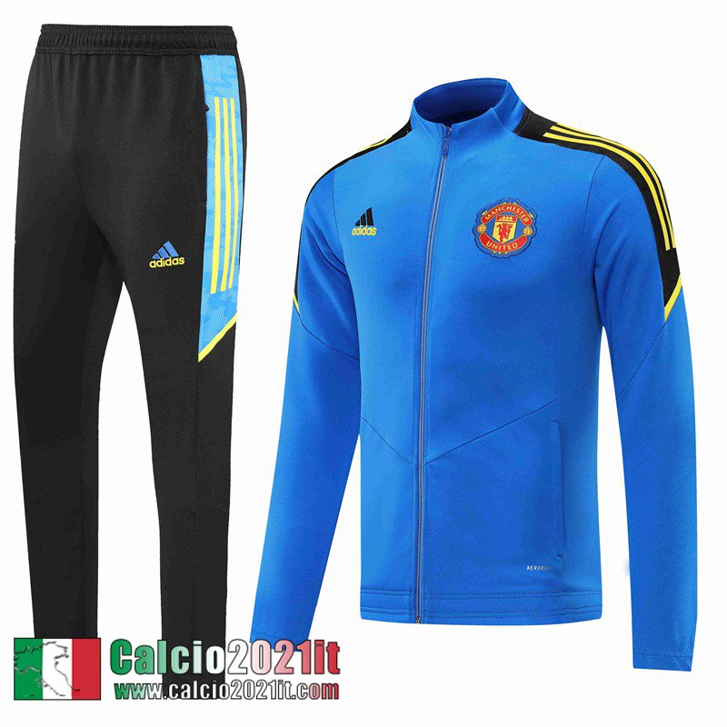 Manchester United Full Zip Giacca blu Uomo 2022 2023 JK316