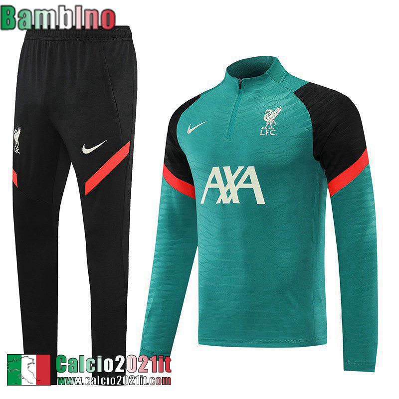 Liverpool Tute Calcio verde Bambino 2022 2023 TK256