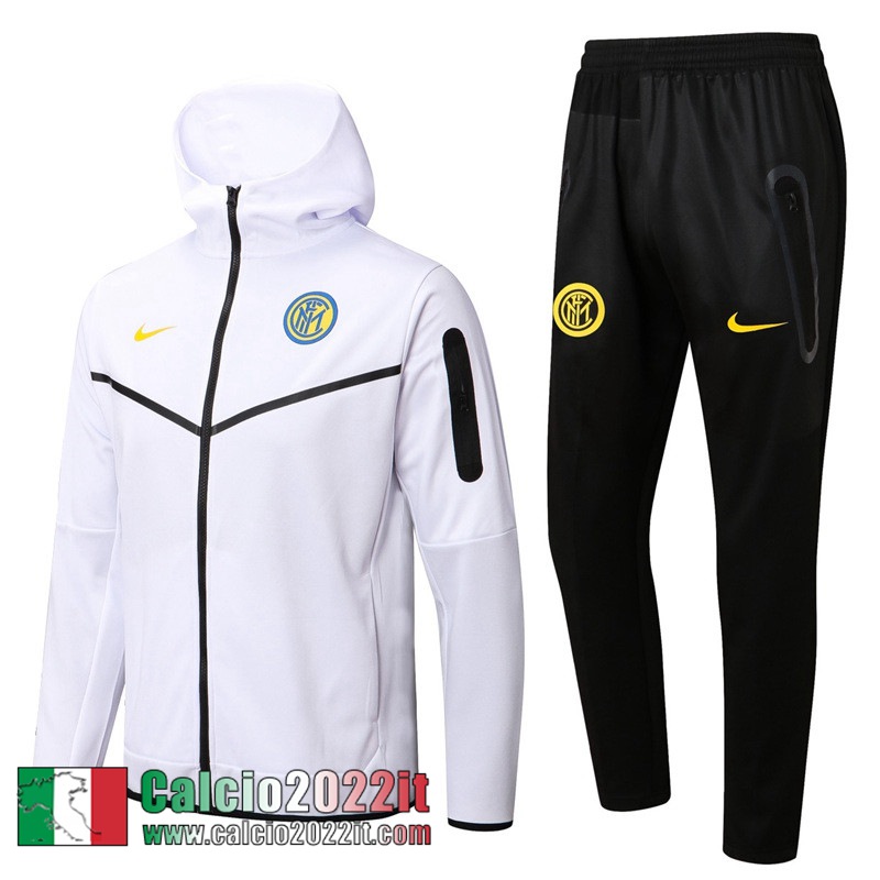 Inter Milan Full Zip Hoodie - Giacca Bianco Uomo 2022 2023 JK339