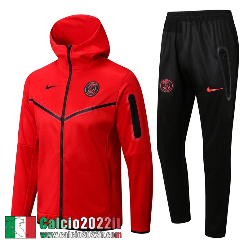 PSG Full Zip Hoodie - Giacca rosso Uomo 2022 2023 JK341