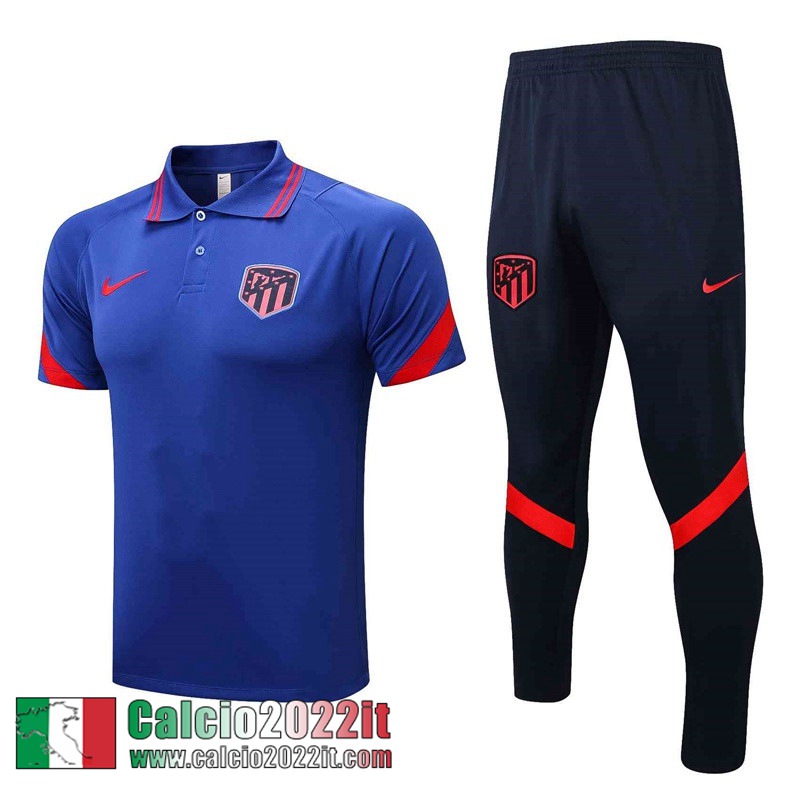 Atletico Madrid Polo blu Uomo 2021 2022 PL410