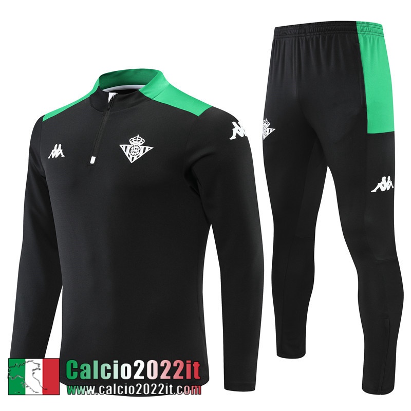 Real Betis Tute Calcio Nero Uomo 2022 2023 TG256