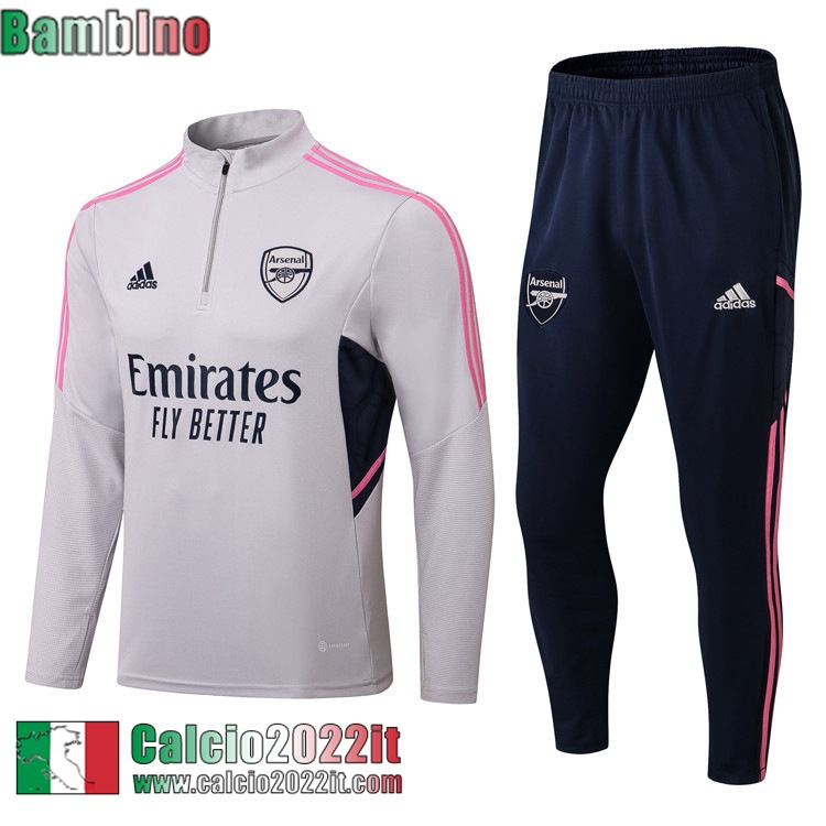 Arsenal Tute Calcio grigio Bambini 2022 2023 TK271