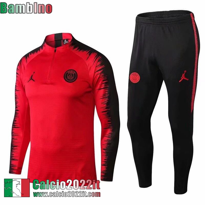 PSG Tute Calcio rosso Bambini 18 19 TK288