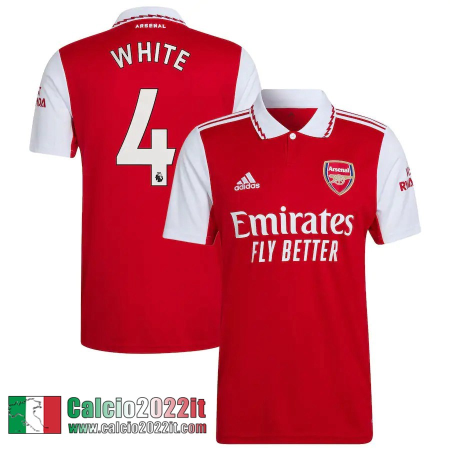 Arsenal Maglia Calcio Prima Uomo 2022 2023 White 4