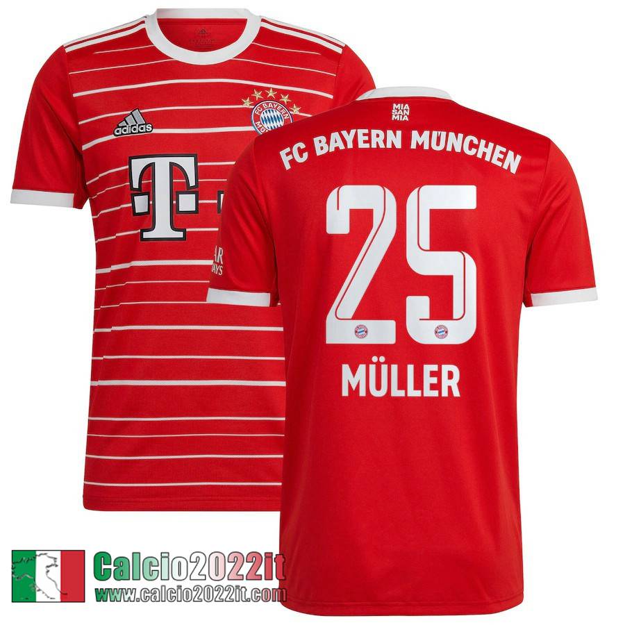 Bayern Monaco Maglia Calcio Prima Uomo 2022 2023 Müller 25