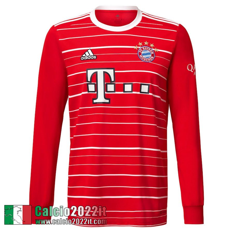 Bayern Monaco Maglia Calcio Manga Larga Prima Uomo 2022 2023