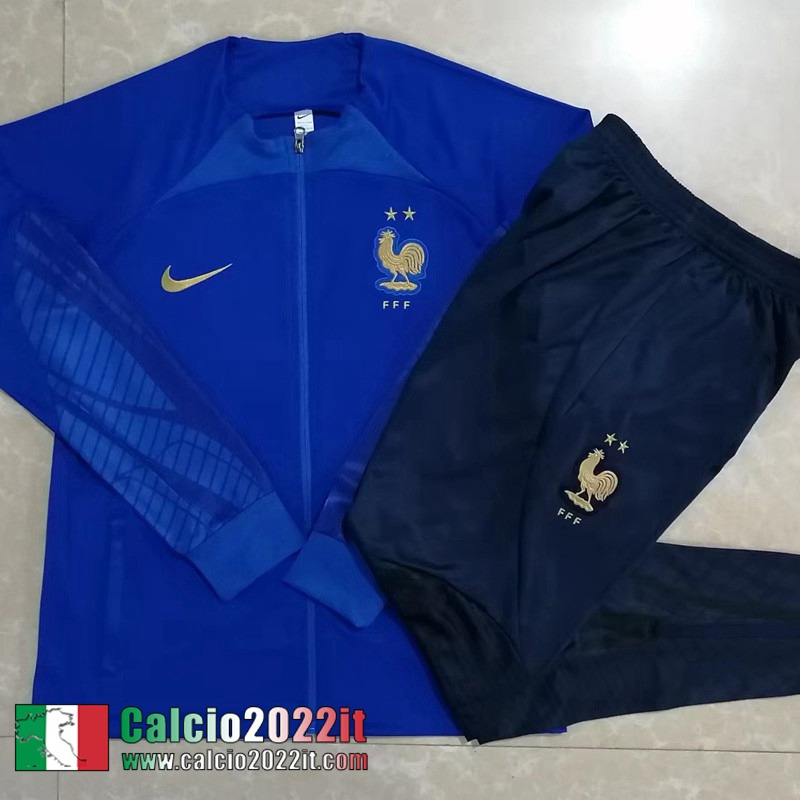 Francia Full Zip Giacca blu Uomo 2022 2023 JK404