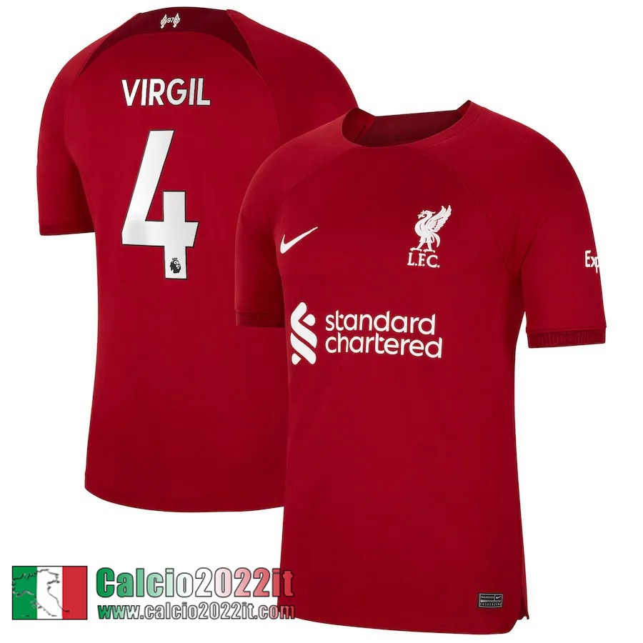 Liverpool Maglia Calcio Prima Uomo 2022 2023 Virgil 4