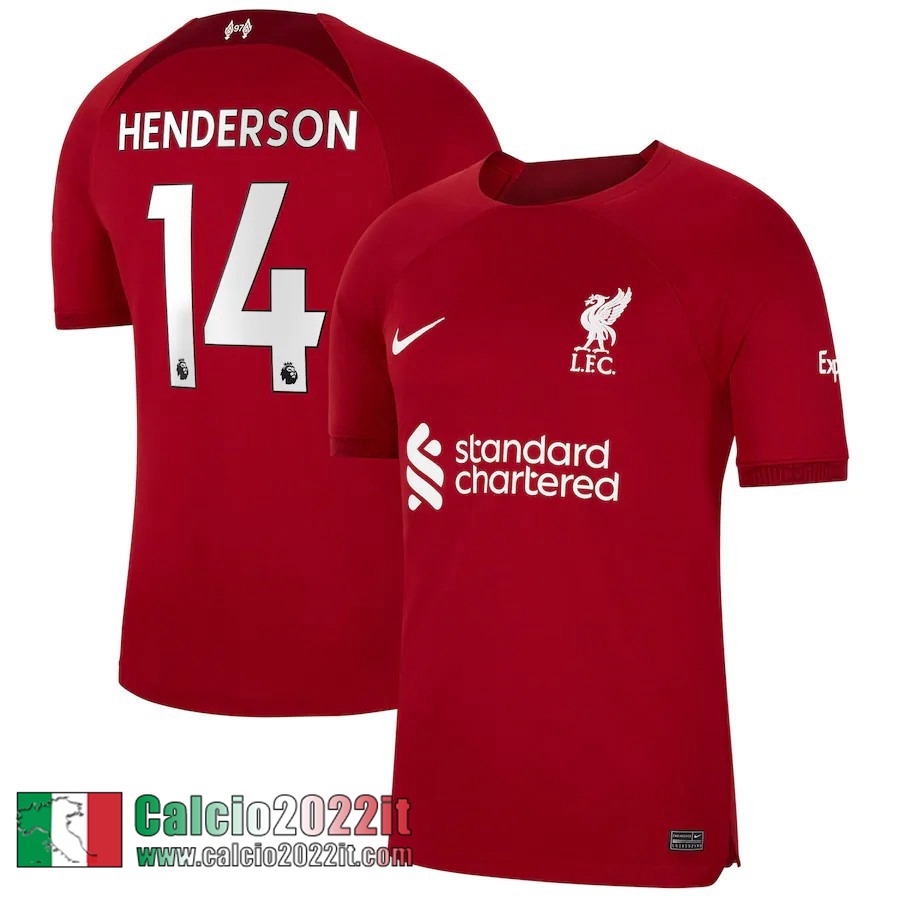 Liverpool Maglia Calcio Prima Uomo 2022 2023 Henderson 14