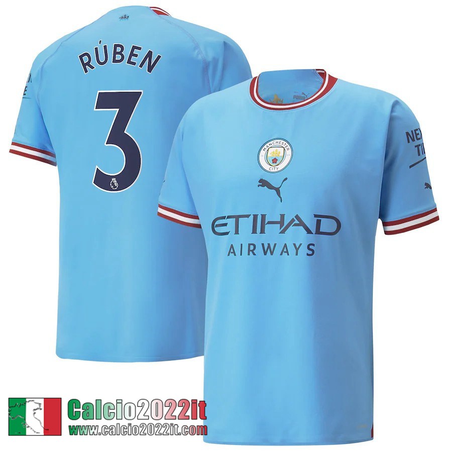 Manchester City Maglia Calcio Prima Uomo 2022 2023 Rúben 3