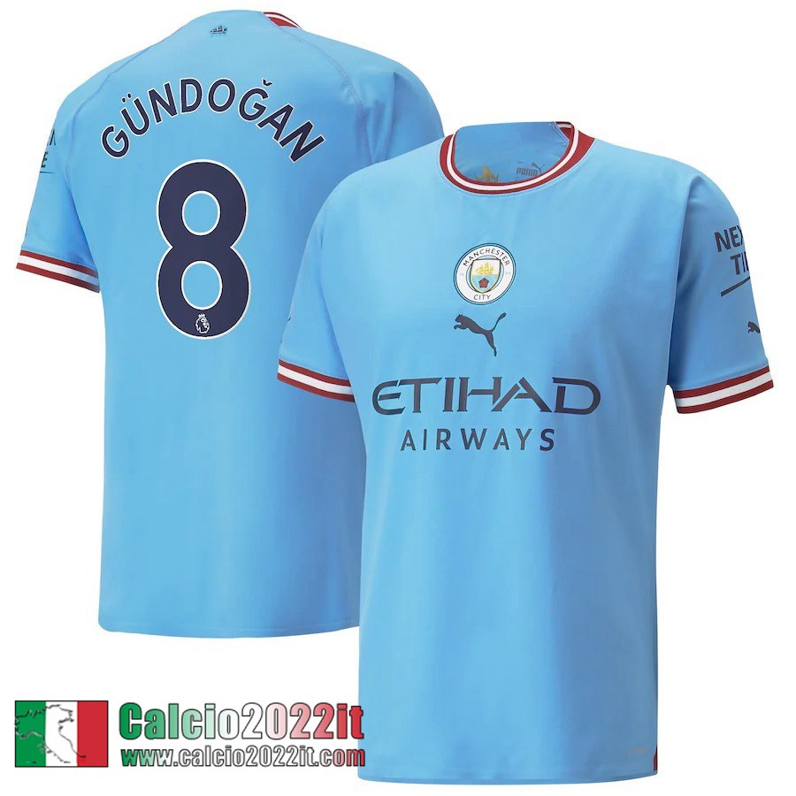 Manchester City Maglia Calcio Prima Uomo 2022 2023 Gündogan 8