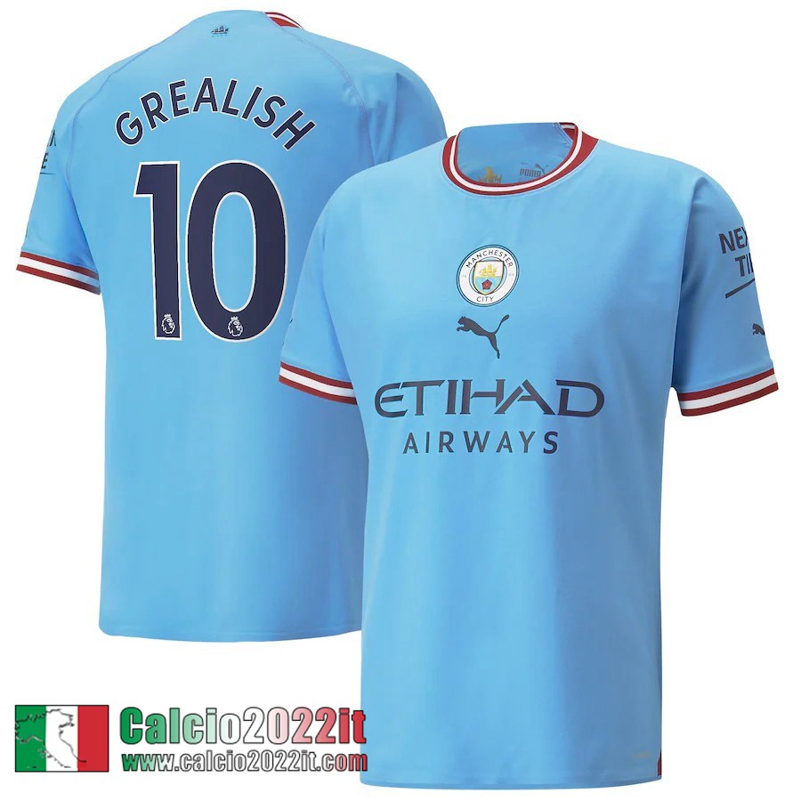 Manchester City Maglia Calcio Prima Uomo 2022 2023 Grealish 10