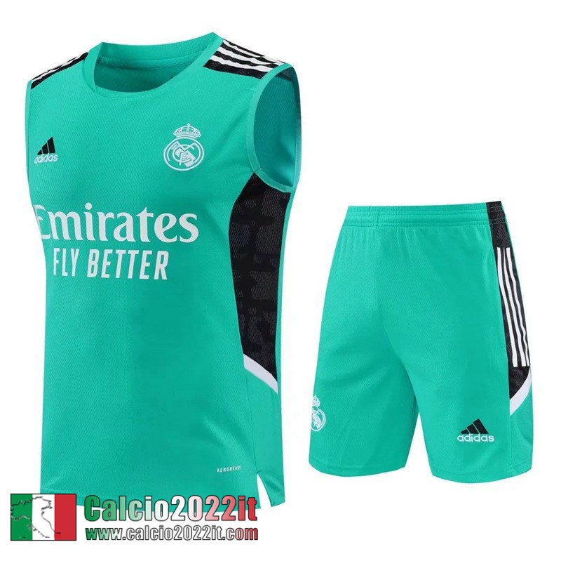 Real Madrid Senza maniche verde Uomo 2022 2023 PL491