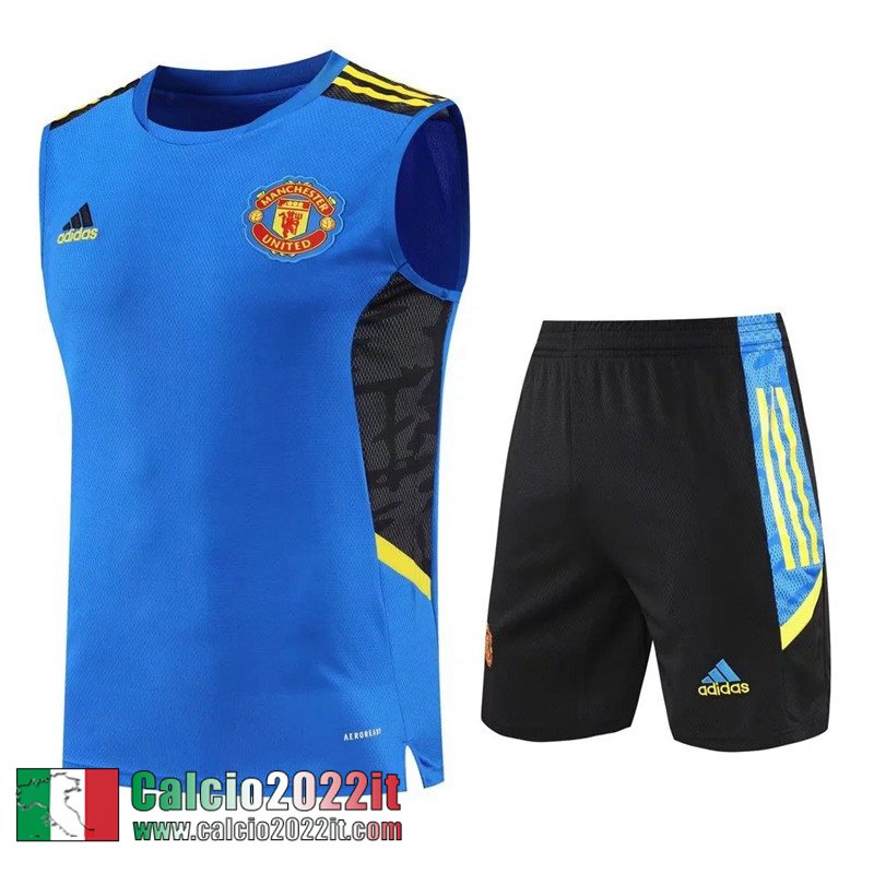 Manchester United Senza maniche blu Uomo 2022 2023 PL492